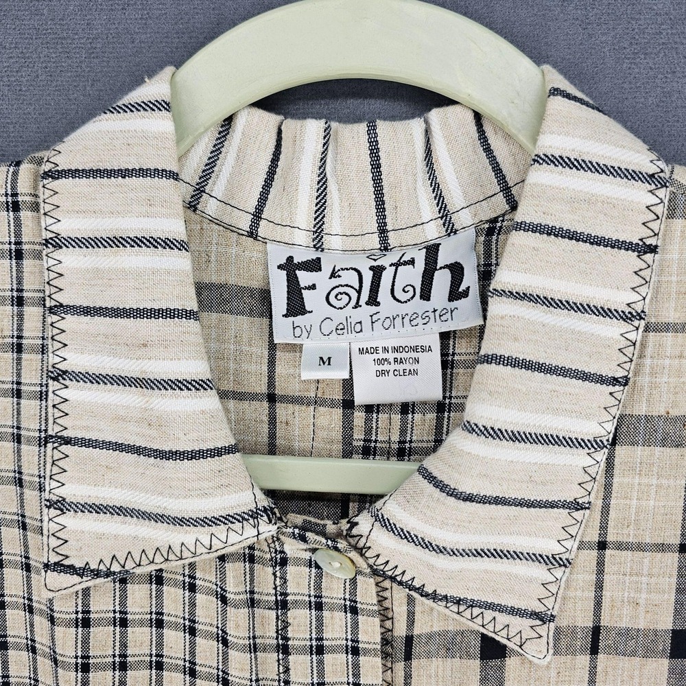 Faith By Celia Forrester 3 Piece Outfit Womens Medium Beige Patchwork Jumper - Picture 9 of 15